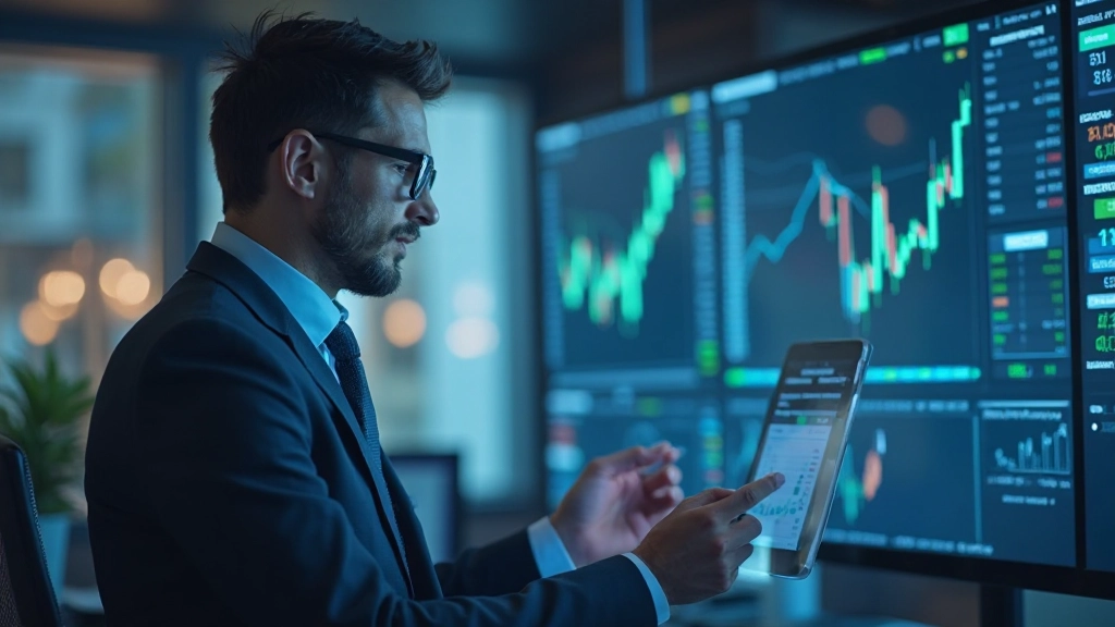 Komplexe Datenvisualisierung zeigt Muster und Korrelationen in Finanzmarktdaten