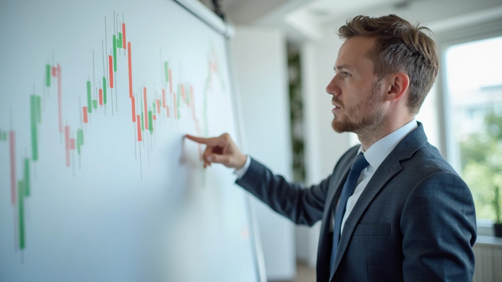 Aufwärtsgerichteter Trendverlauf auf Finanz-Chart mit gleitenden Durchschnitten und Unterstützungslinien