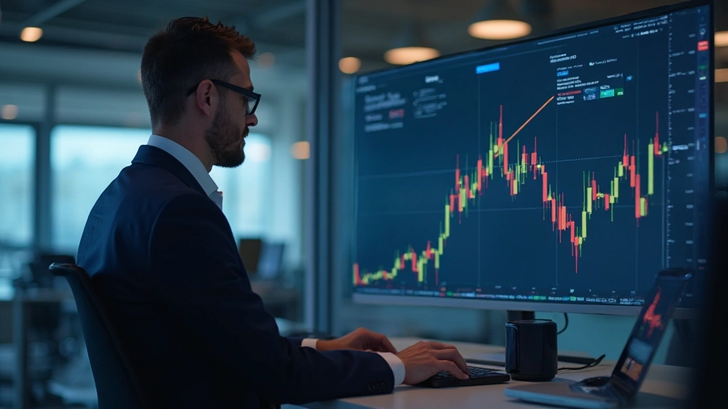 Detaillierter Finanz-Chart mit technischen Indikatoren, Trendlinien und Analyseanmerkungen