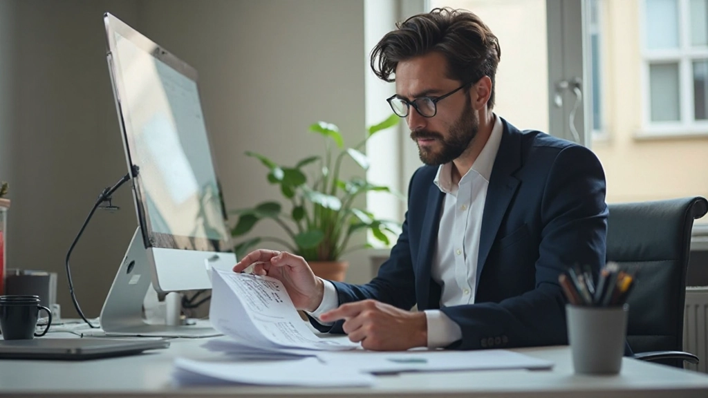 Nahaufnahme von Rechnungsunterlagen und Dokumenten auf einem Schreibtisch für die Steueroptimierung