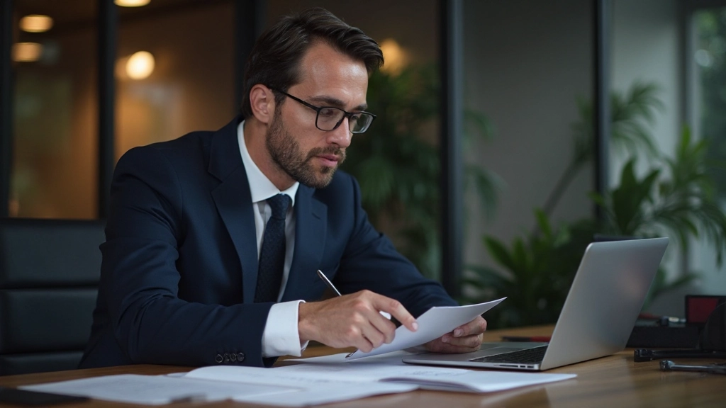 Portfoliomanager überprüft Jahresabschlussberichte und Performance-Daten