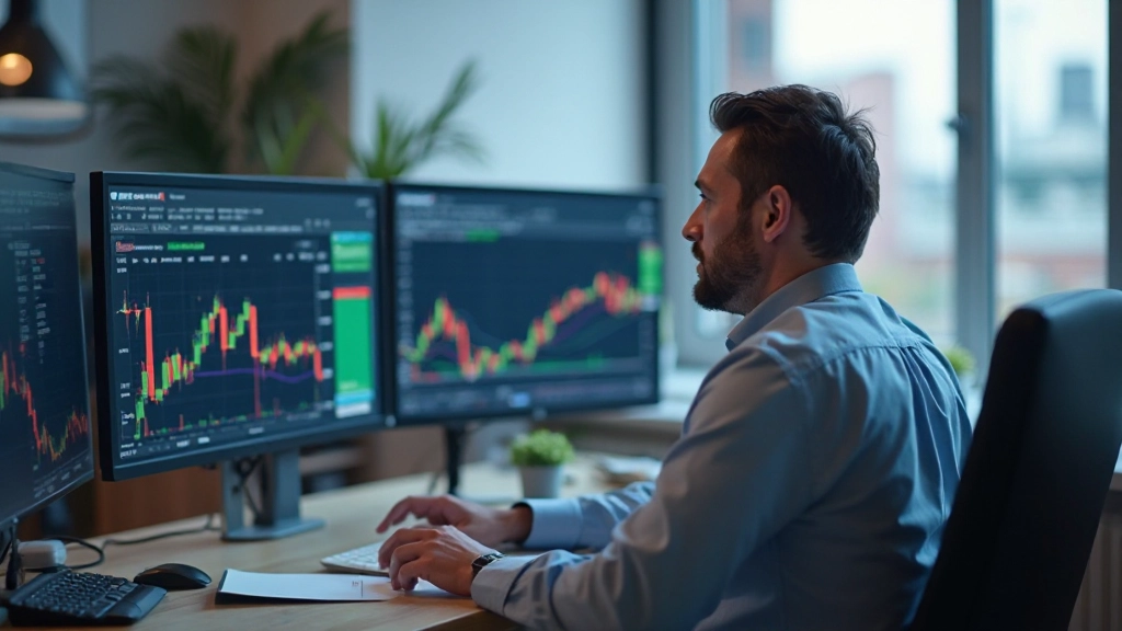 Professionelle Trading-Analyse mit Chartmustern und Indikatoren auf modernem Monitor