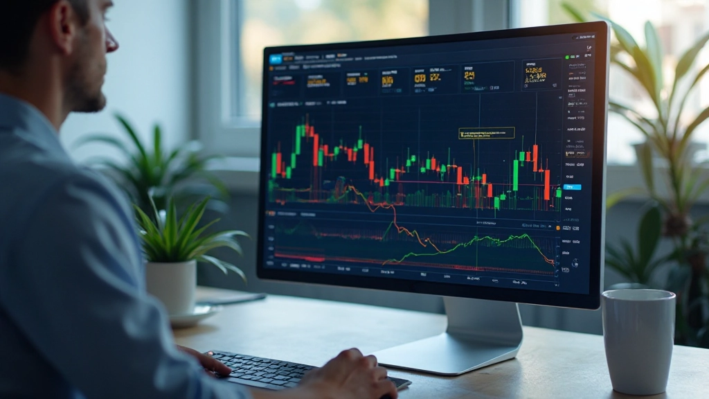 Nahaufnahme eines Trading-Dashboards mit Echtzeit-Marktdaten und Preischarts